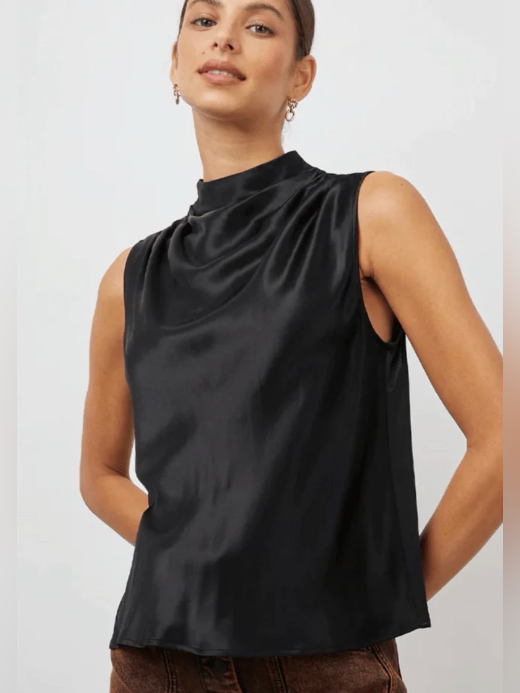 Rails Black Crop Top And Mid Length Skirt Set Size Xs